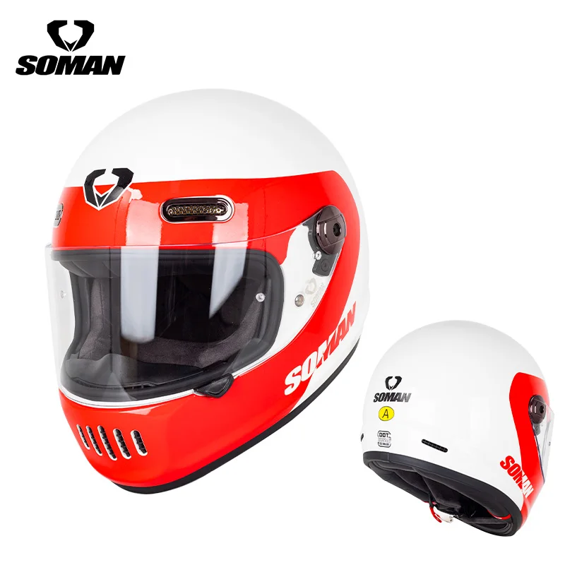 

New Motorcycle Racing Helmet Breathable Anti-drop Retro Full Helmet Personalized Style Motocross Helmet for Men and Women