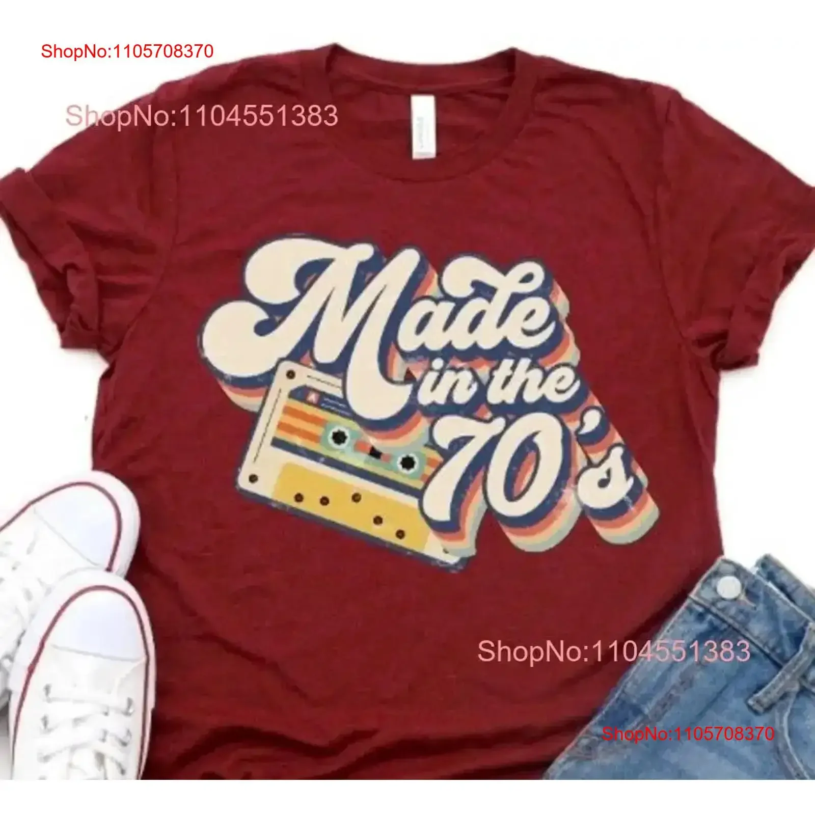 Made In The 70s Retro T Shirt Decades Birthday vintage Washed Top For Everyday Wear Breathable Versatile designer clothes