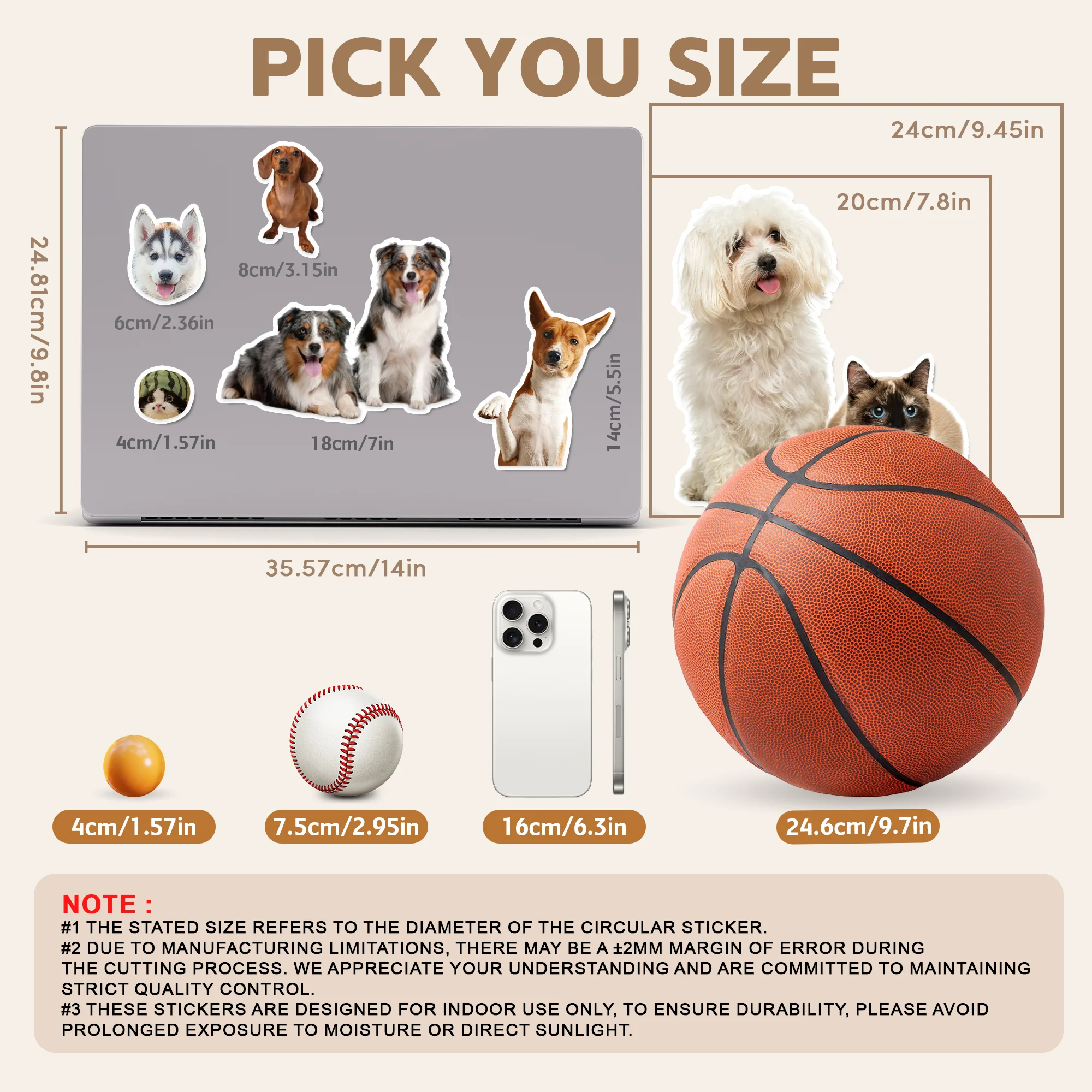 ملصقات مخصصة للحيوانات الأليفة ملصقات شخصية مقاومة للماء لصورك ملصقات شعار مخصصة لطيفة لكوب الكمبيوتر المحمول، ديكو حفلة عيد الميلاد #2