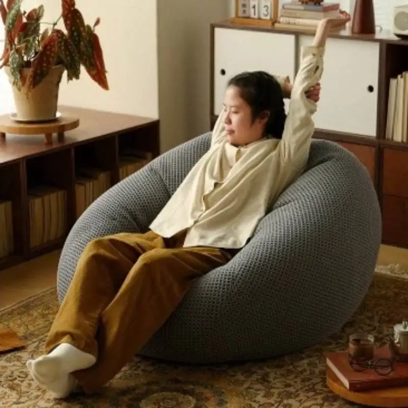 أرضية كبيرة للأطفال أريكة بنمط حقيبة الفول حشو الكبار كبير العظم مضغوط أريكة بنمط حقيبة الفول غرفة المعيشة موبليس Sitzsack أثاث المنزل #2