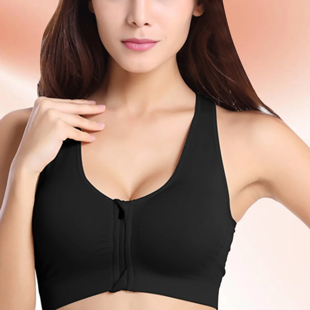 

Xl Black Front Zipper Sports Bra High Impact Padded for Women Shockproof Running Yoga Workout Tops Breathable Sports Bra Paded