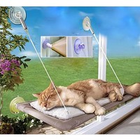 Window Mounted Cat Hammock Breathable Cat Sun Seat Bed  with Strong Suction Cup