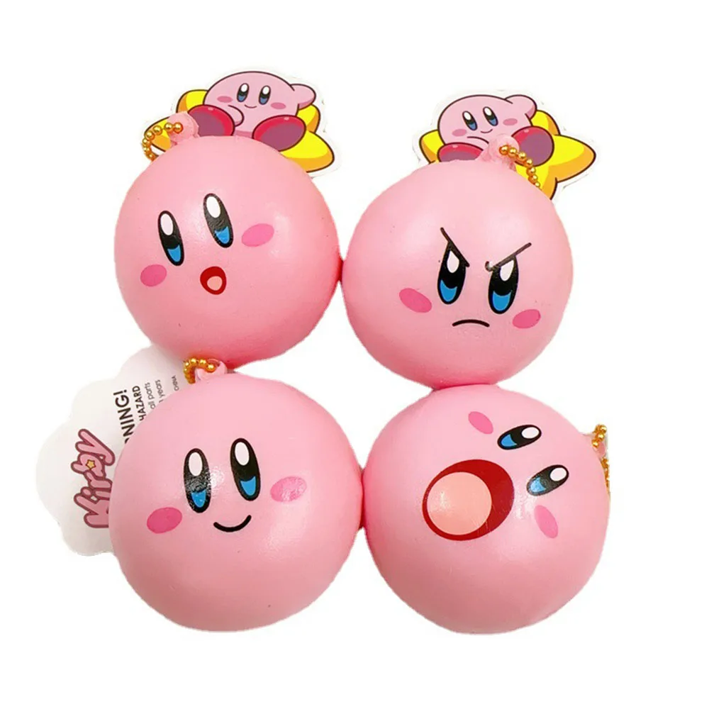 Game Kirby Star Decompression Peripheral Toys Soft Simulation Bread Slow Rebound Squishy Cute Pendant Nice Gift for Girlfriend