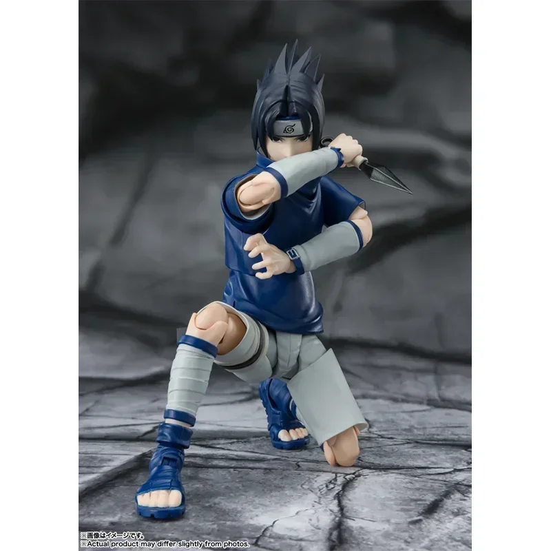 Originele Bandai Naruto SHF Uchiha Sasuke Bloed van Genius Ninja Action Figure Collection Model Kindercadeau