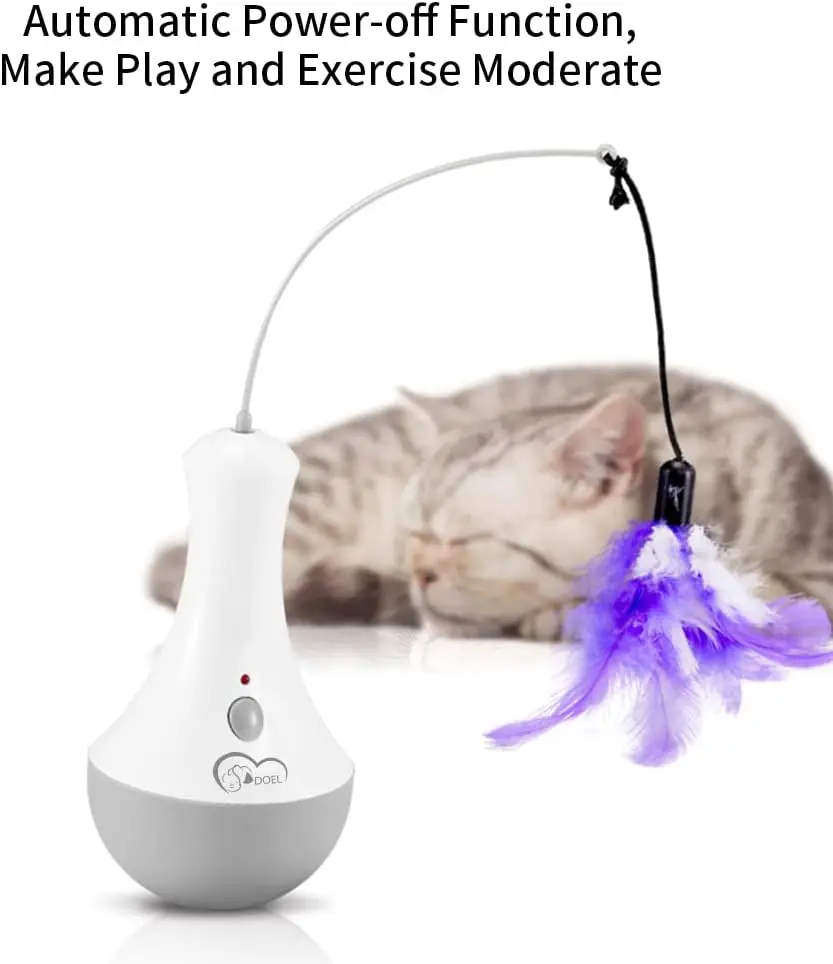 Cat Interactive Toys Funny Feather Kitten Teaser Indoor Play Automatic Toy Gift Cat Feather Toy 3