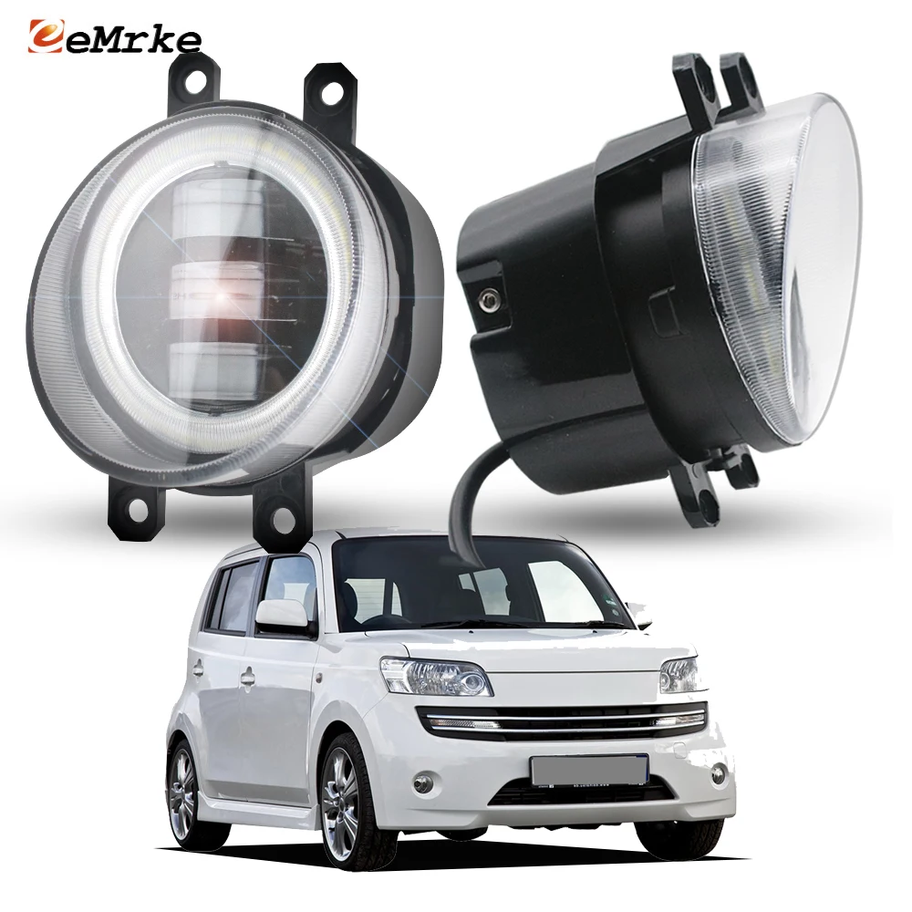 30W 40W 50W Led Fog Light Lens No Error Display for Daihatsu Materia M4_ Coo 2006-2013 Angel Eye DRL PTF Daylight Low Beam
