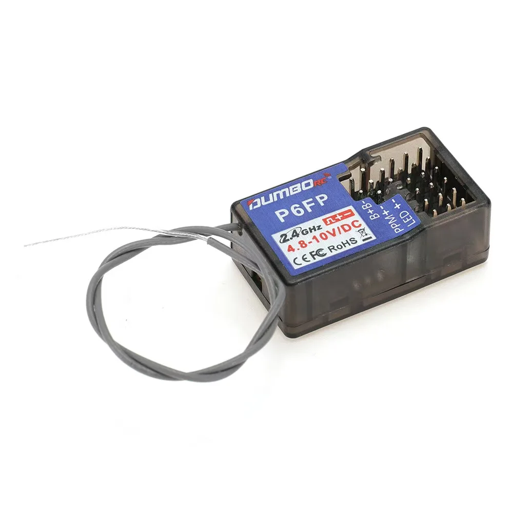 DUMBORC 2.4 جيجا هرتز P6FP استقبال وحدة المدرب اللاسلكية كومبو دعم جزء في المليون إشارة المدخلات والمخرجات لقوارب السيارات RC X5P/X6PM/X10P/X6P #3