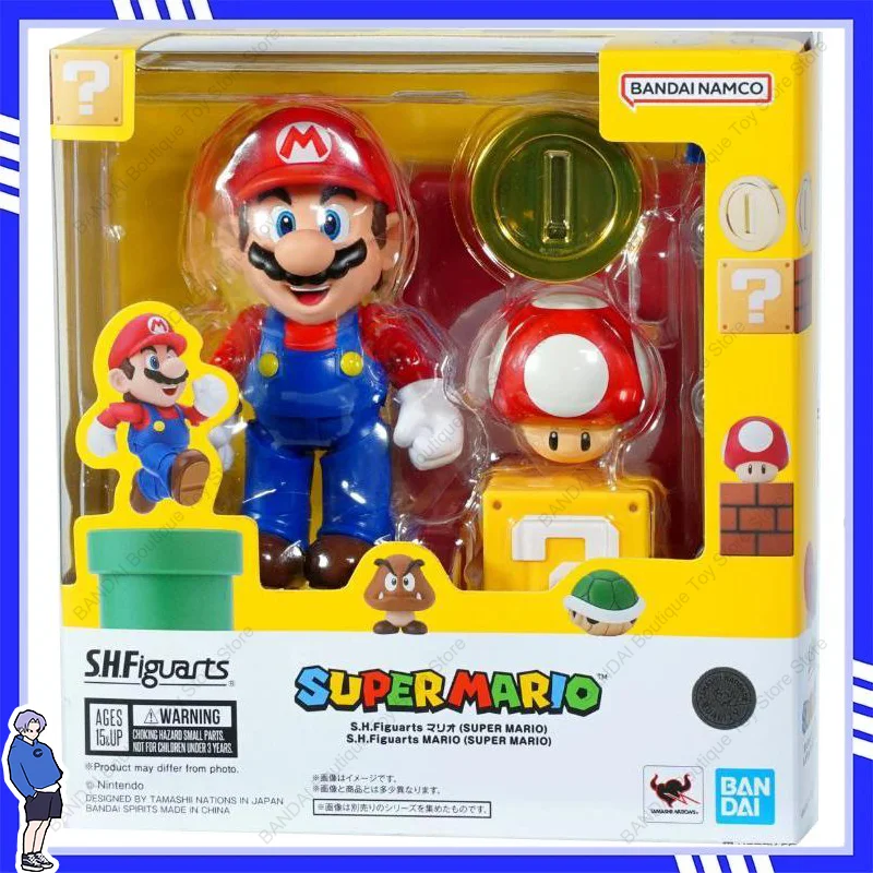 Op voorraad Officieel gelicentieerde BANDAI S.H.Figuarts SHF Super Mario Luigi Anime Action Figures Boxed Collection Model Kit Speelgoed
