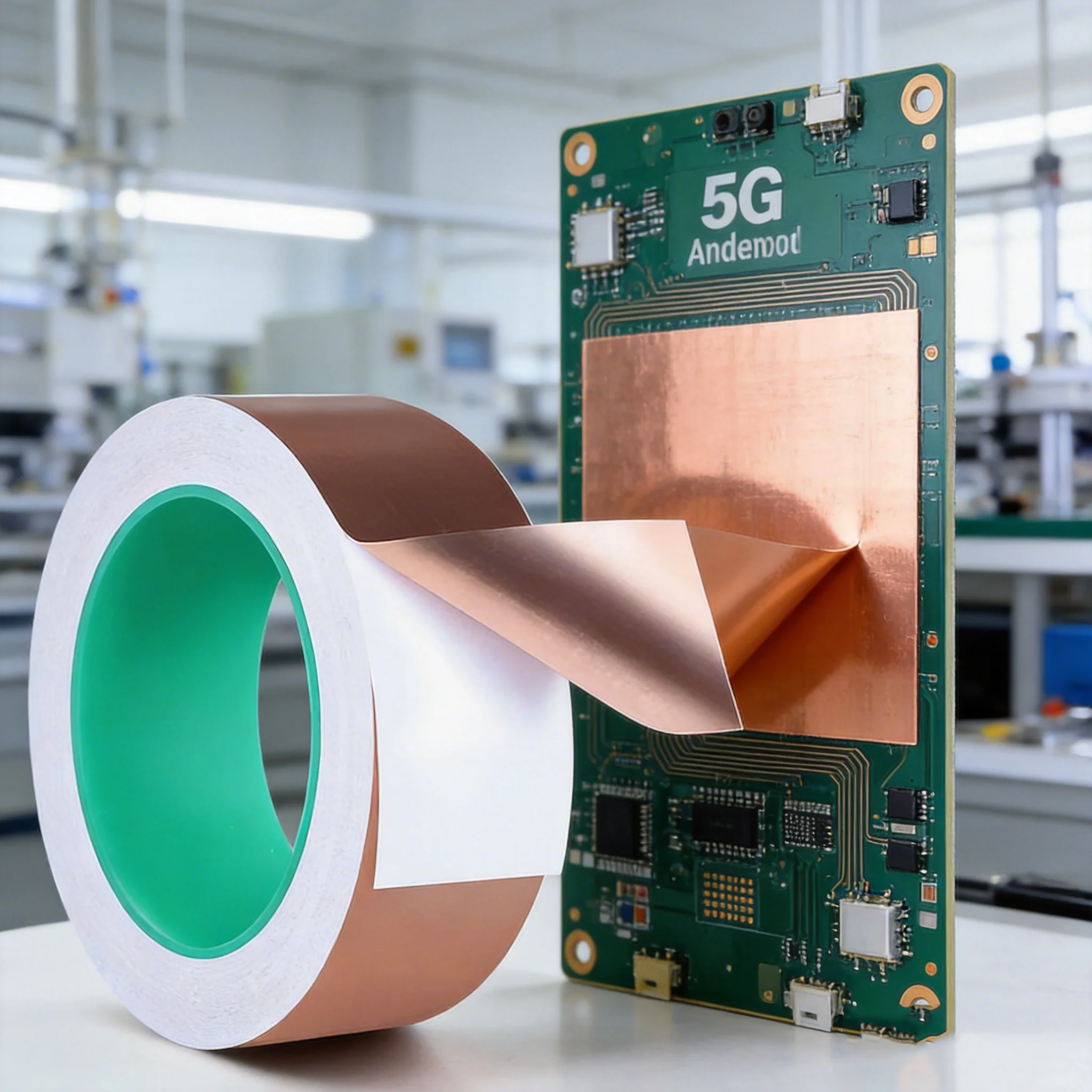 20mm x 25m Conductive Copper Foil Tape Electrical Tape EMI Shielding Tape for PCB Circuit Board Grounding Repair