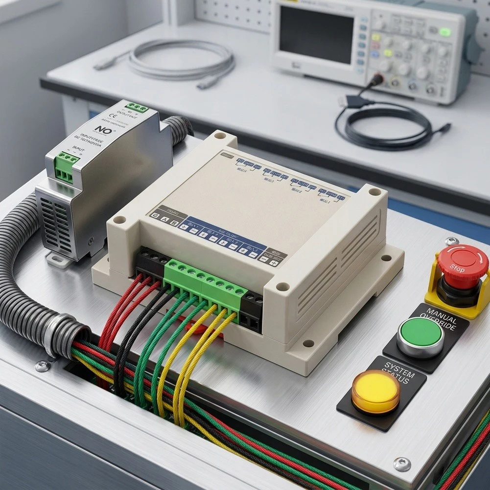WD485 for 4r 4-Channel Relay Board with for Power Communication Input Output Indicators and DIN Rail Mounting for Industrial Use