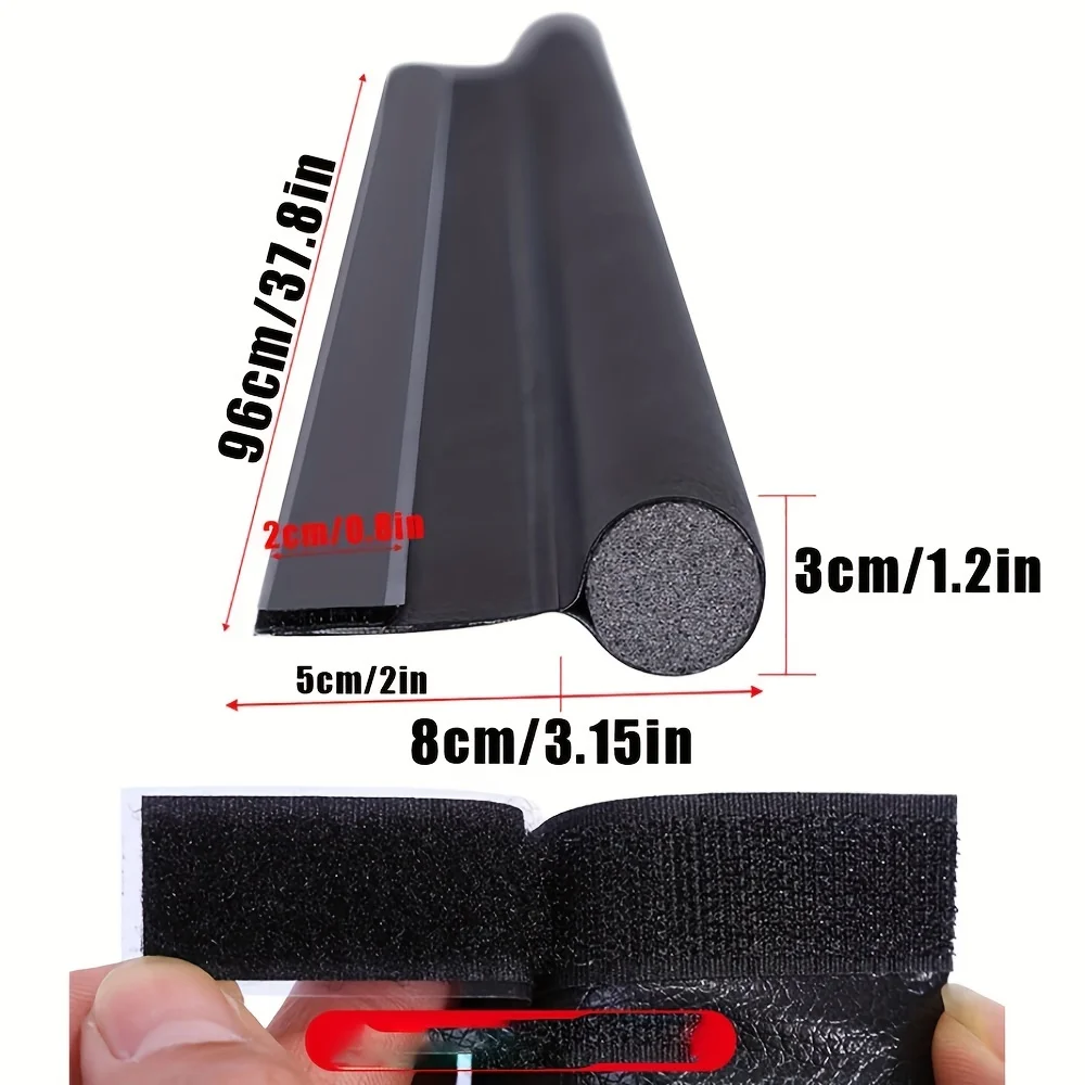 1pc Adjustable Self-Adhesive Door Draft Stopper - Soundproof, Weatherproof, Anti-Cold, Foam Weather Strip for Bottom of Door