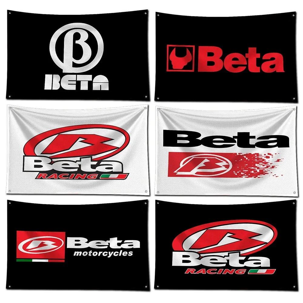 3x5 Ft Motorcycle Racing Betas Flag Polyester Digital Printing Banner for Garage Wall Art Out Door Decoration With Bras Grommets