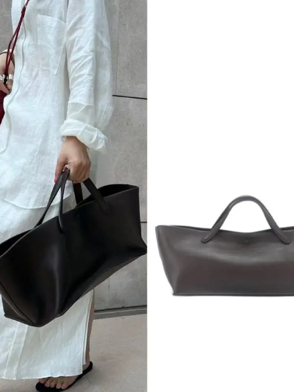 

Коврик Sle, большая сумка-тоут из воловьей кожи, пригородная сумка Ele, простой дизайн, мягкая кожаная сумка-тоут для ежедневного использования