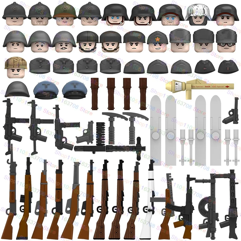 소련 군사 보병 군단 블록 모델 미니 액션 인형 장난감 헬멧 모자 액세서리 선물 N617