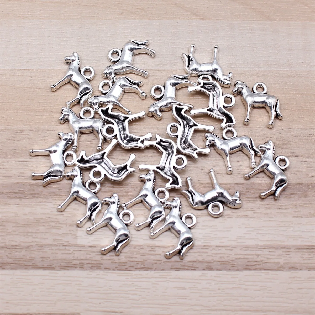 IFOCUS 20pcs/Lot Horse Charms For DIY Jewelry Making Zinc Alloy 18x14mm/0.71x0.55inch