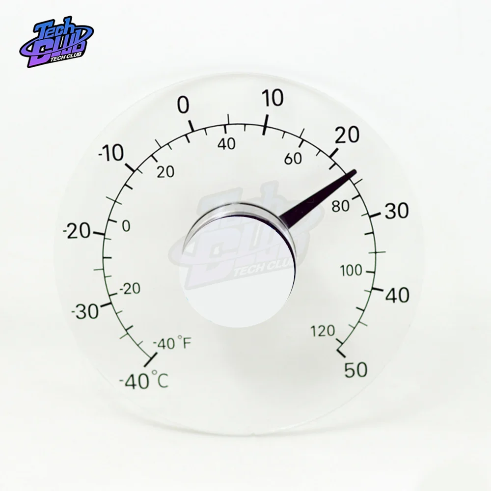 Temperature Transparent Thermometers Outdoor Window Thermometer Clock Weather Tool for Home Kitchen Supply