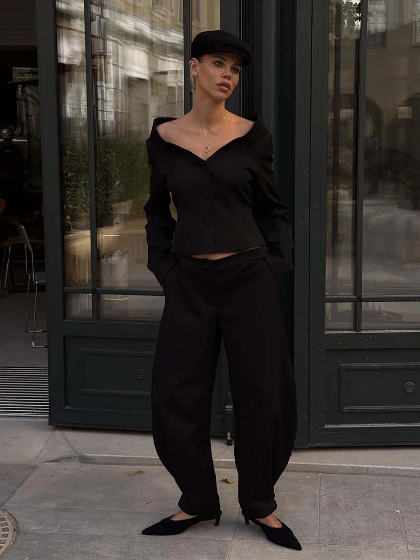 

Marthaqiqi зимний женский пижамный костюм с v-образным вырезом, одежда для сна, ночная рубашка с длинными рукавами, укороченный топ, ночные рубашки, брюки, повседневные женские комплекты ночного белья