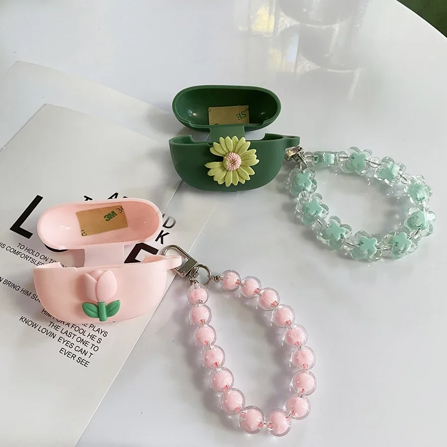 สําหรับ HONOR LCHSE X7e กรณีแฟชั่นหัวใจรักจี้และหูฟังซิลิโคน Honor X7e ฝาครอบ