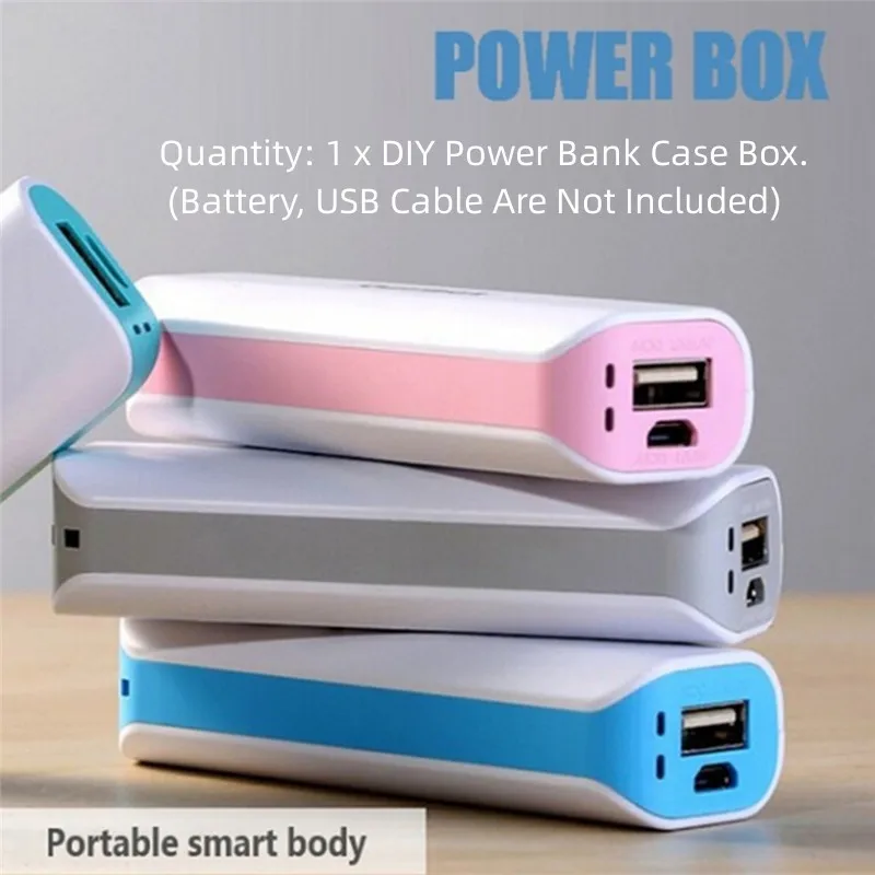 Portable Multicolor USB Power Bank Case 18650 Suite Battery External DIY Charge Box Kit Universal Cell Phones Free Welding