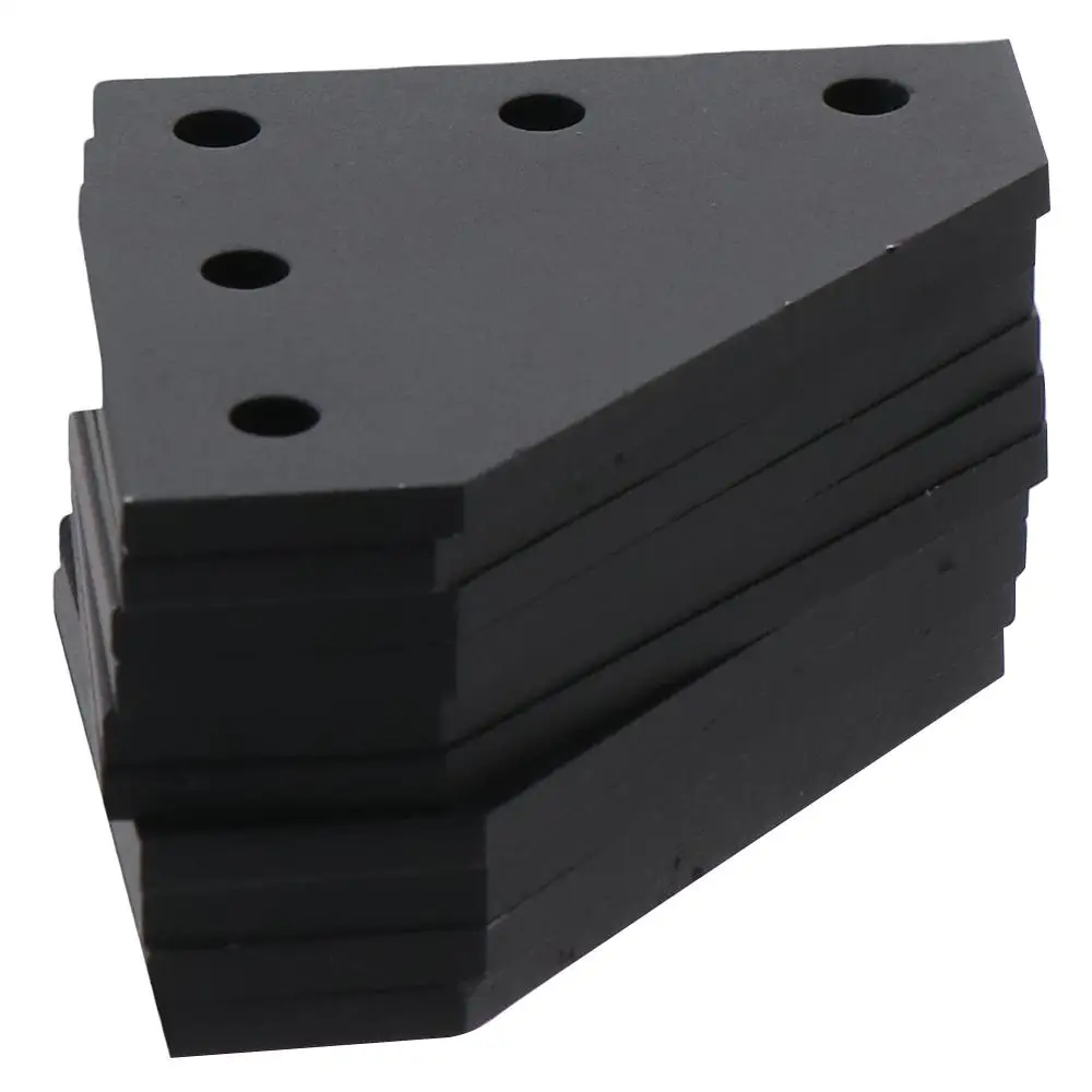 

10pcs Anodised 2020 Corner Bracket Plate 5 Hole L Shape 90 Degree Bracket Connector Black Outside Joining Plate