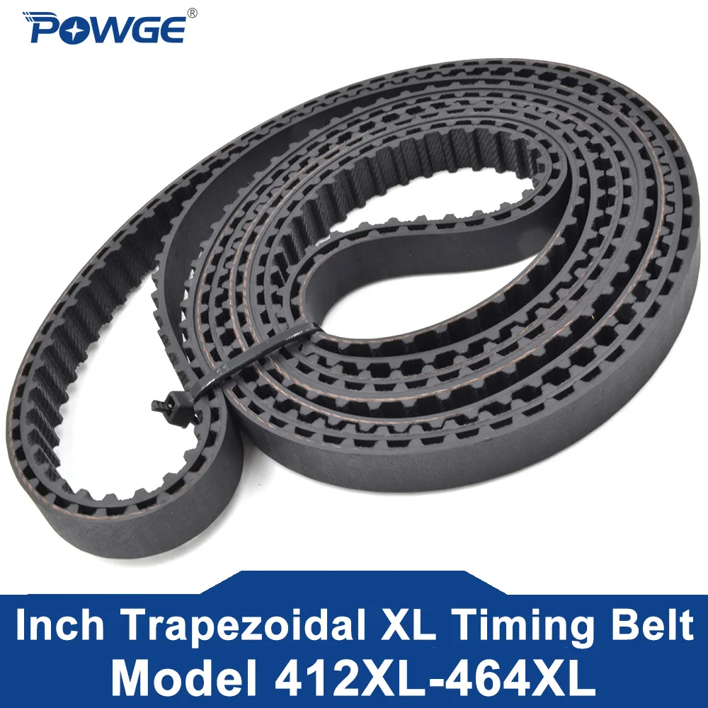 

POWGE 2PCS XL Timing belt Lp=412 414 416 418 420 422 424 428 430 432 434 438 440 444 450 452 456 460 462 464 Width 5-38mm Rubber