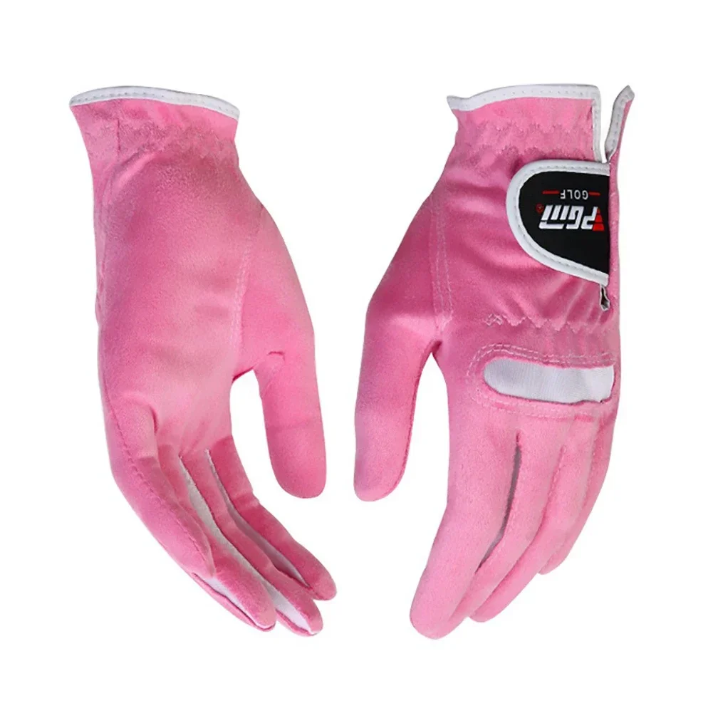 Guantes de Golf suaves para mujer, manoplas de Golf transpirables izquierda y derecha, guantes deportivos de tela de microfibra elástica para mujer, 1 par