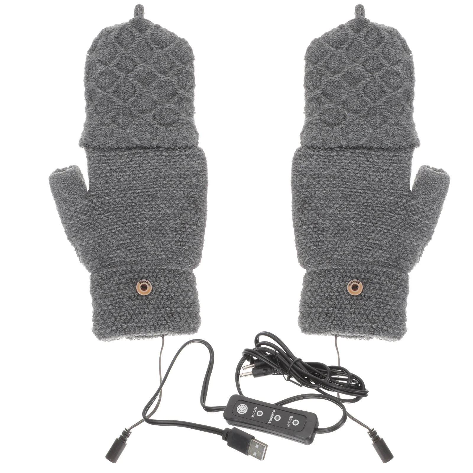 

Cake USB Heated Gloves Man Rechargable Hand Warmers Adjustable Thermal Cotton Electric Heating Mitts