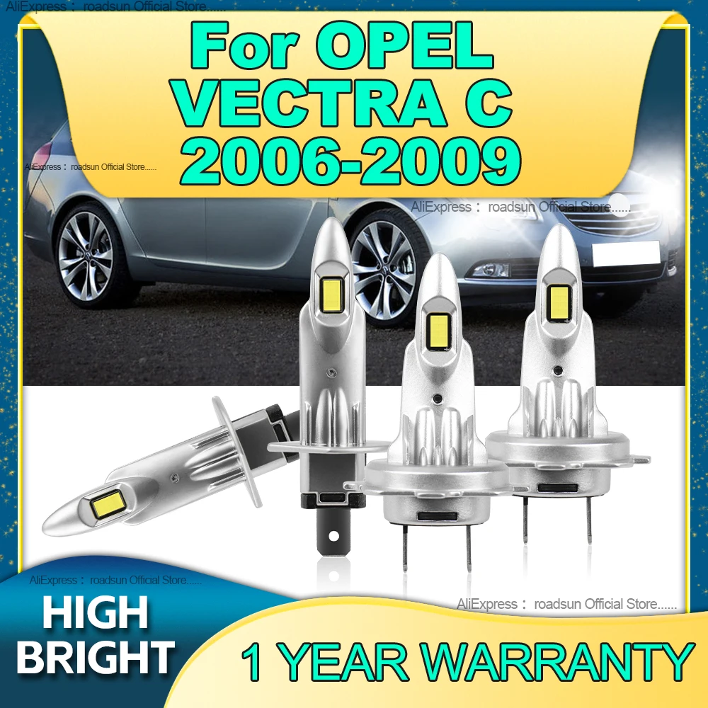 

2/4 шт. светодиодные фары 160 Вт, автомобильные лампы H7 H1 CSP CHip, автосветильник, беспроводная лампа 6000K для OPEL VECTRA C 2006 2007 2008 2009