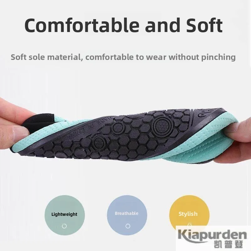 Unisex Beach Sandals Swimming Snorkeling Soft Bottom Anti-Slip Quick Dry Cut-Resistant Barefoot River Crossing Shoes