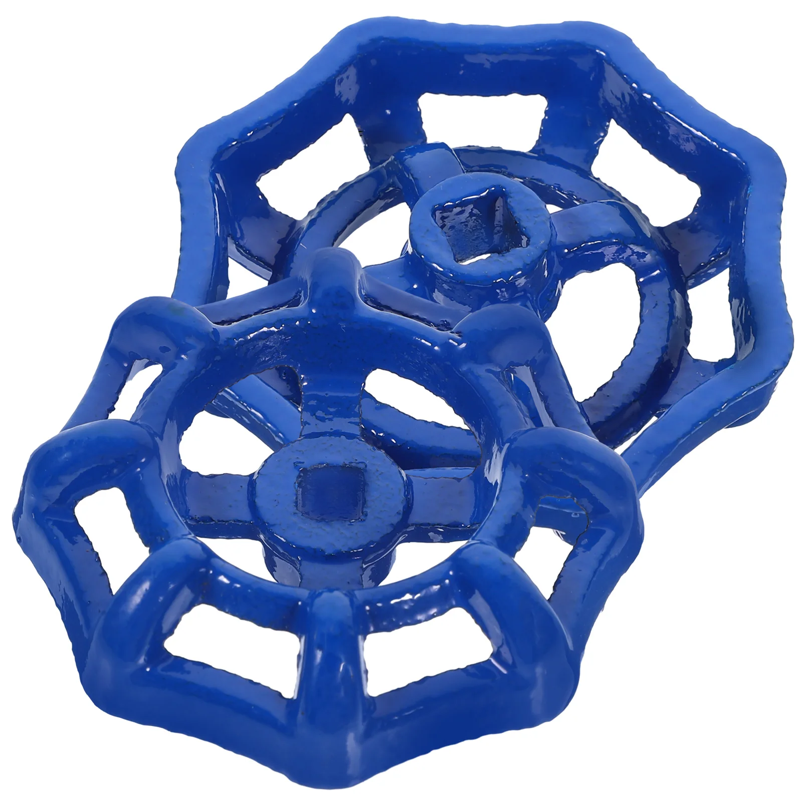 

2 Pcs Cast Steel Water Valve Handle 7x7mm OD 64mm Gate Valve Handwheel Faucet Hose Bib Switch Pipe Fitting Metal Replacement