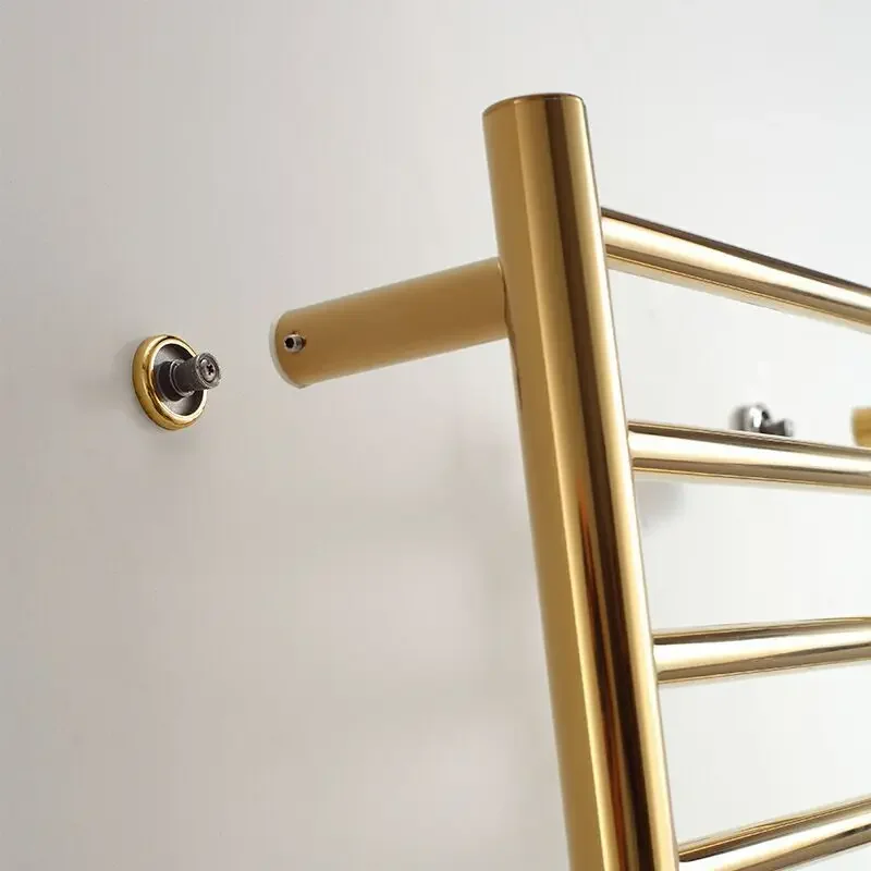 Black/Golden Electric Towel Rack , Electric Towel Rack Thermostatic, Bathroom Towel Rack Concealed Mount / Exposed Mount