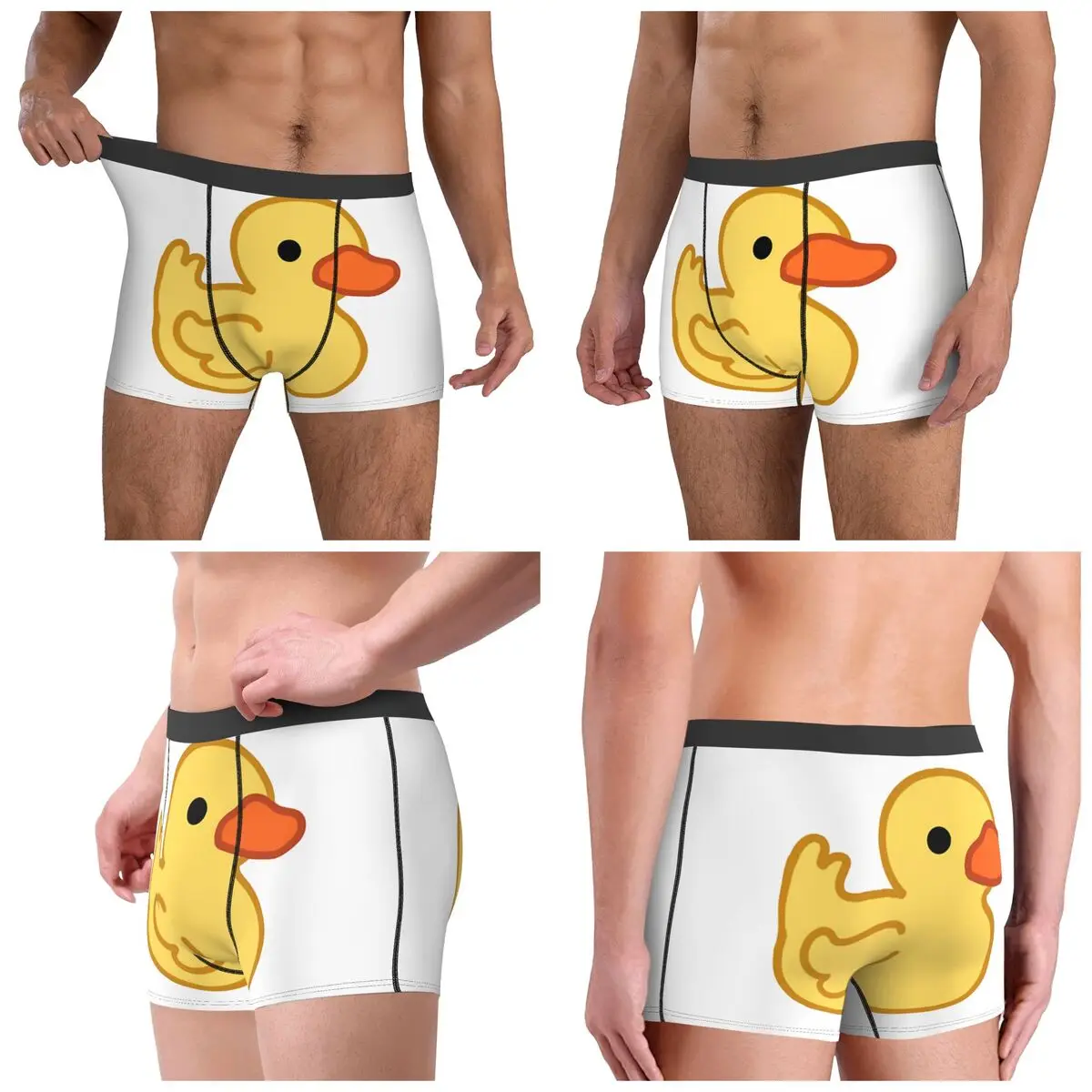 Boxer Underpants Shorts Cute Rubber Duck Panties Men Comfortable Underwear for Homme Man Boyfriend Gifts