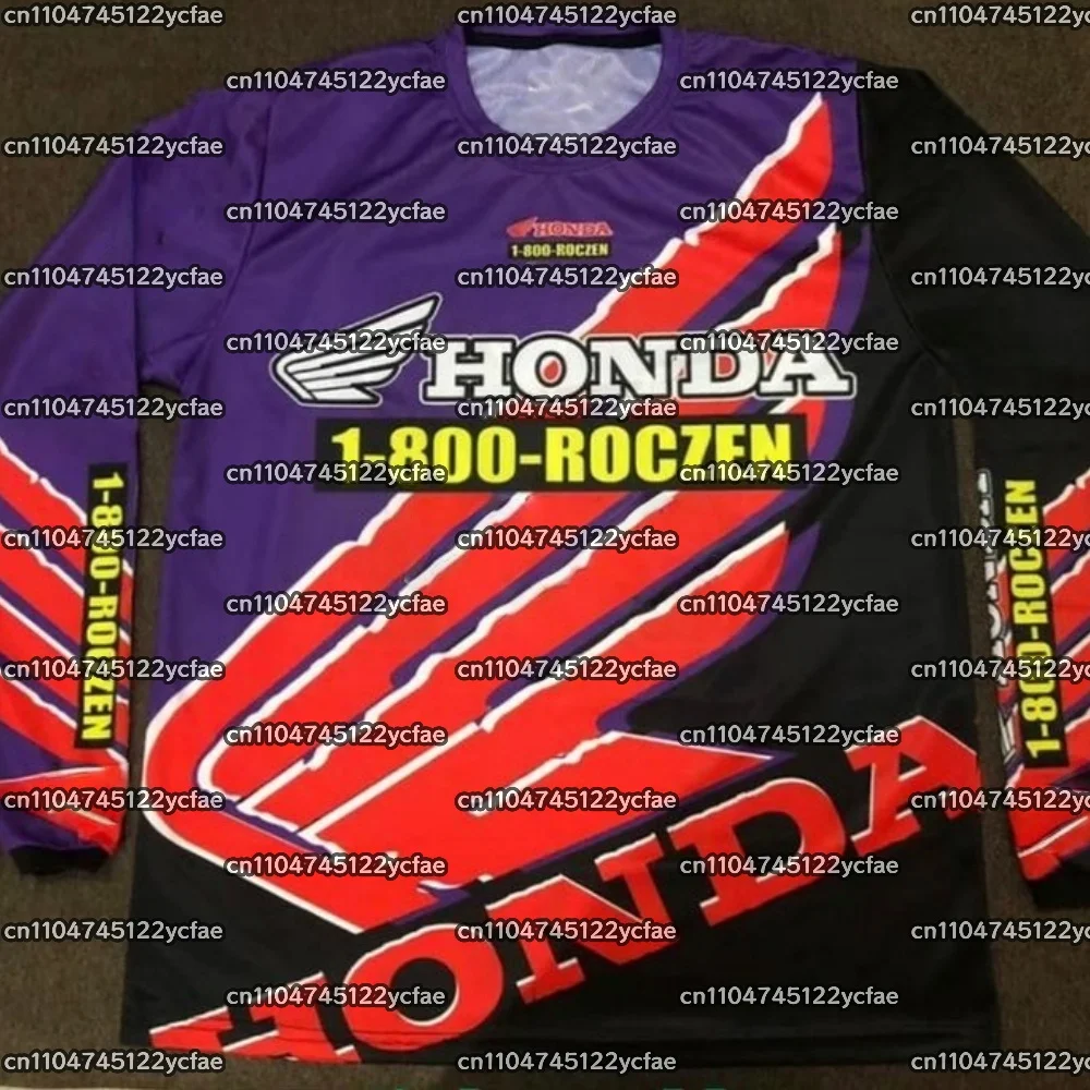 

Осенний мотоциклетный трикотаж Honda 2025 с длинным рукавом # 94, сборная рубашка для верховой езды, дышащая рубашка для гонок на велосипеде, удобный топ для бездорожья