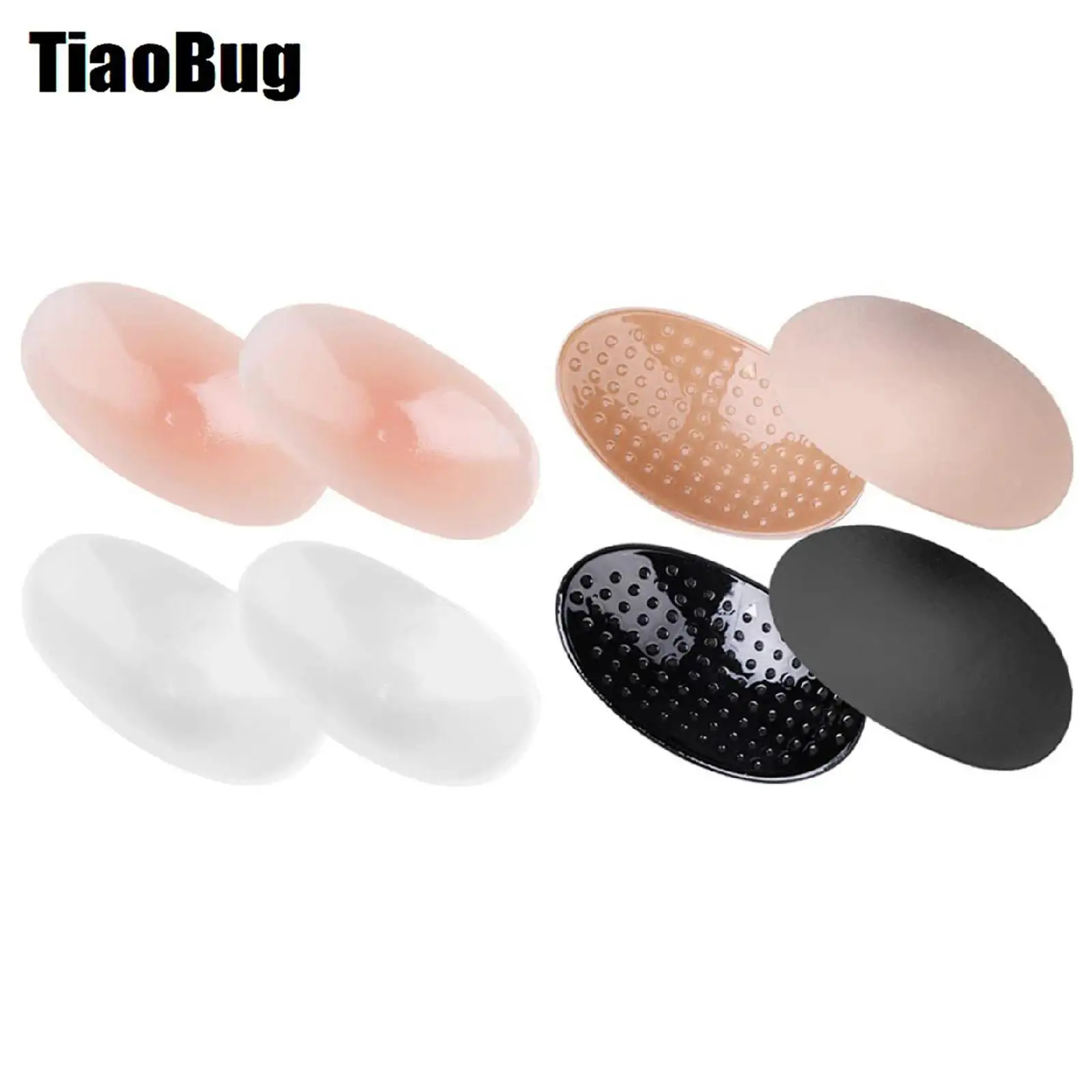 

4 Pair Adhesive Shoulder Pads Silicone Sagging Shoulder Enhancers Silicone Pads Sponge Pads Mixed Square Shoulder Makers