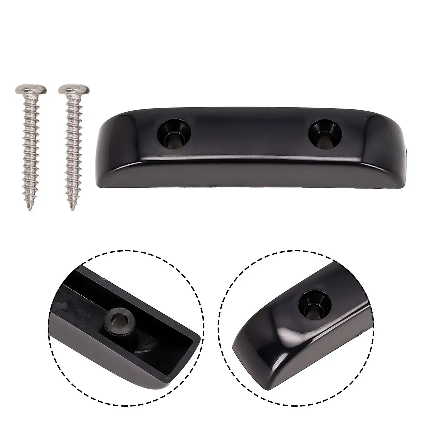 Thumb Rest Tug Bar Finger Rest Pull For Jazz Bass Guitar With Screw Instrument Accessories Black Plastic Thumb Rest