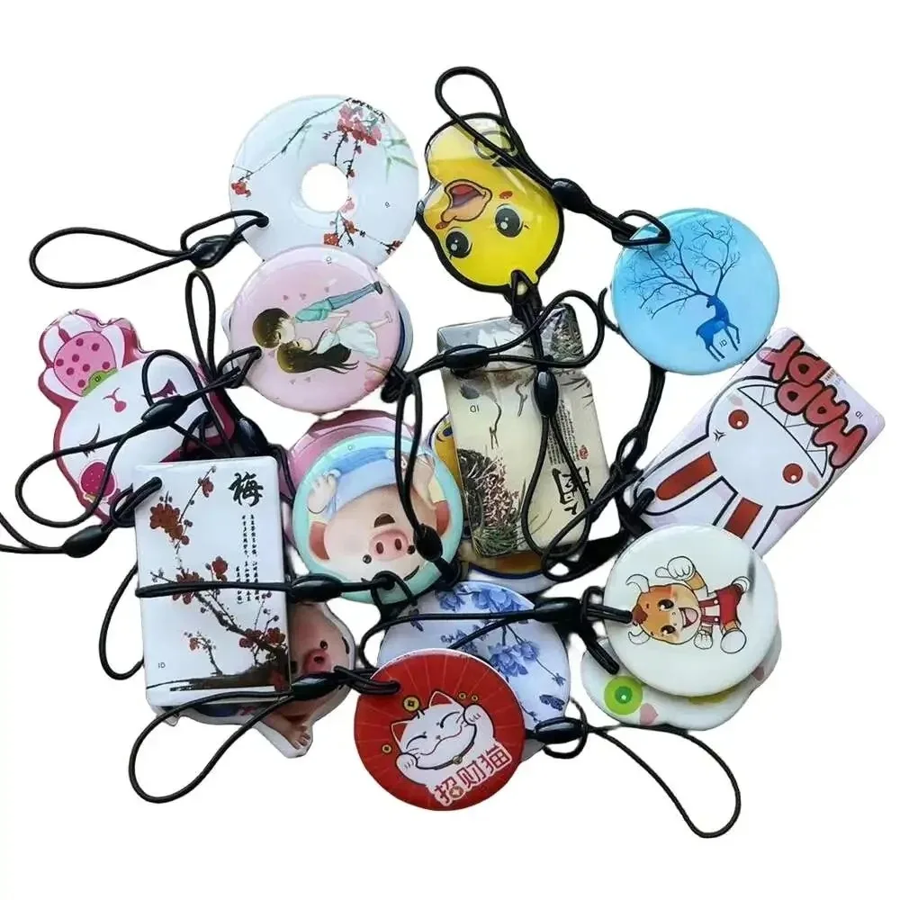 

IC S50 1K 13.56Mhz UID Changeable Cartoon Pattern Key Fob Token Tag Badge Rewritable Card Keychain For Access Control 1Pcs