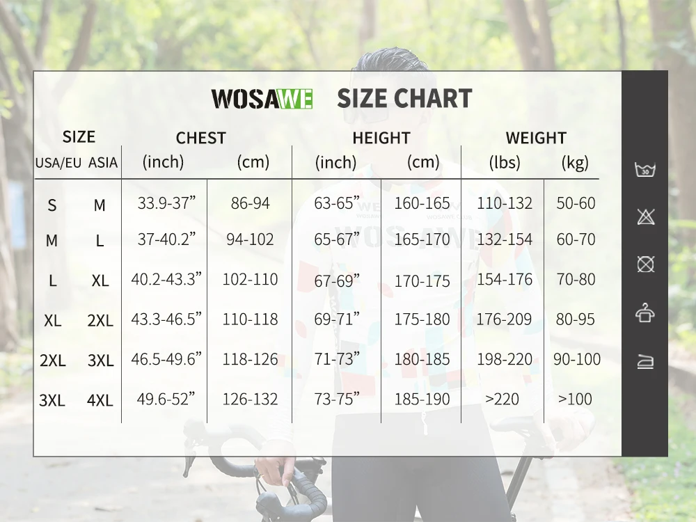 WOSAWE Summer Man Cycling Jersey Long Sleeve Breathable Slim MTB Bike Anti-UV Cycling Shirts Quick Dry maillot ciclismo hombre