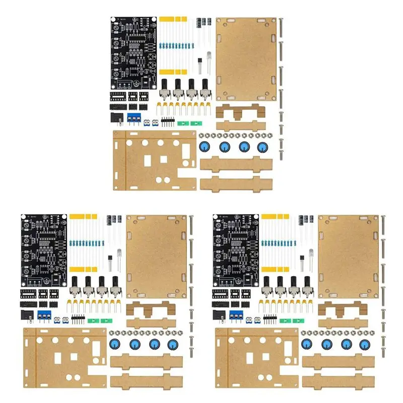 A84E-3X ICL8038 Function Signal Generator Module Sine Square Triangle Signal Generators DIY Welding Practice Kit With Case
