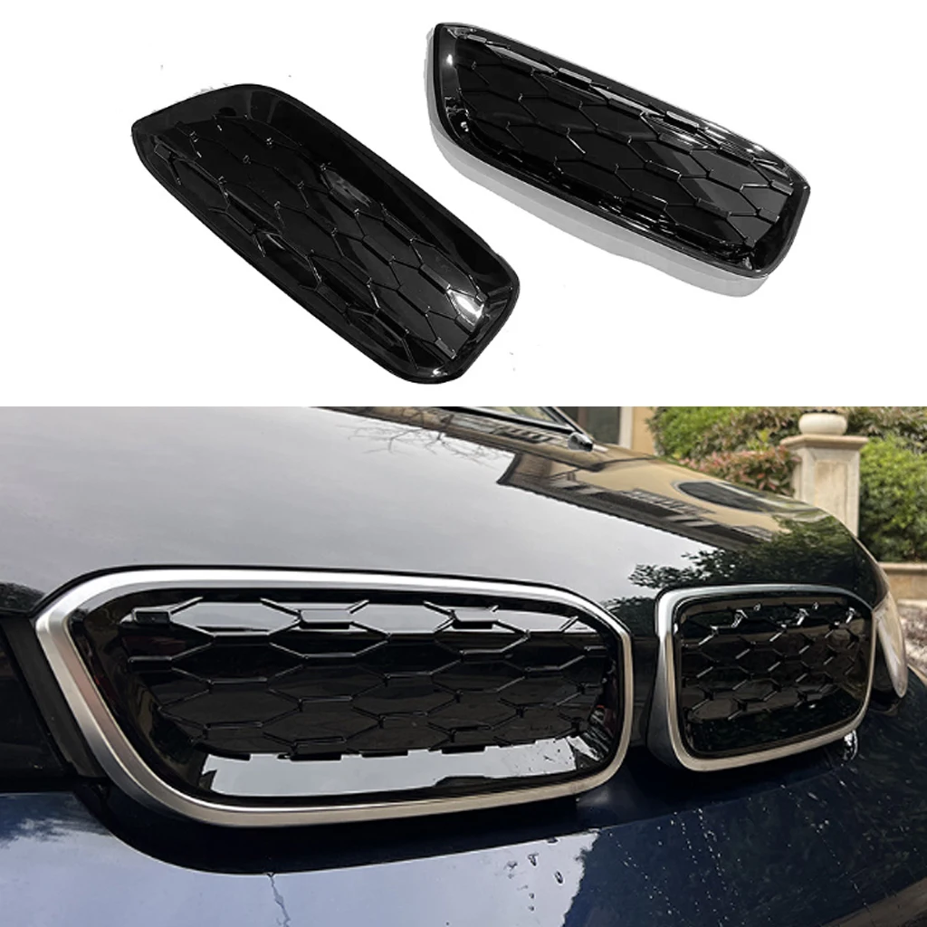 

Car Front Kidney Grille Sticker Cover ABS Front Bumper Racing Grill Exterior Accessories For BMW i3 2013 2014-2021