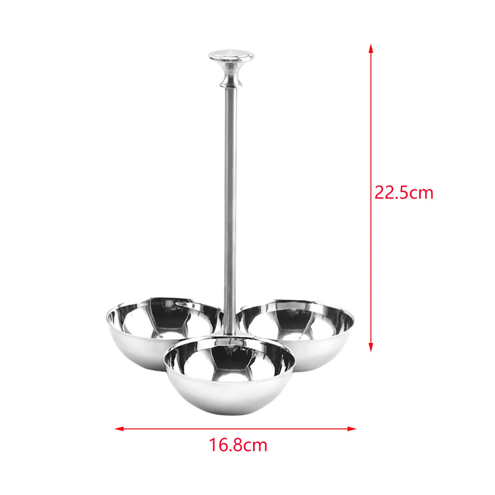 Snack Stand with Bowls Snack Serving Bowl Stainless Steel Appetizer Serving Dish Dessert Side Dishes Serving Bowls with Stand