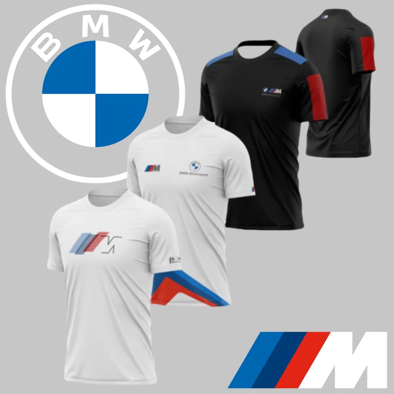 

Новинка BMW 2025 года, мужская быстросохнущая футболка для занятий спортом на открытом воздухе, высококачественная повседневная футболка с короткими рукавами для внедорожных тренировок, мото