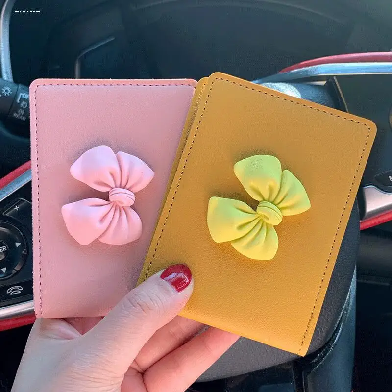 2023 New Ladies Driving License Cover Two-In-One Car Documents Protective  Design PU Leather Student Functional  Bag