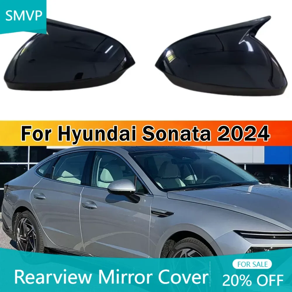 Horn Pair Rearview Mirror Cover Side Reversing Mirror Cap Rear View Mirror Trim Car Accessories For Hyundai Sonata 2024 2025