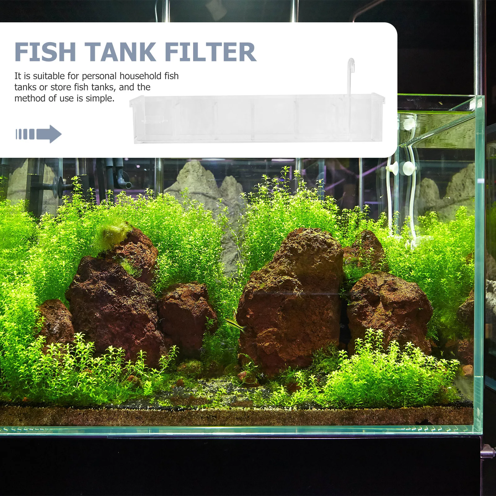 

Aquarium Filtration Box High Transparency Purification Drip Box Fish Tank Filter Cleaner for Home Office Aquarium Supplies