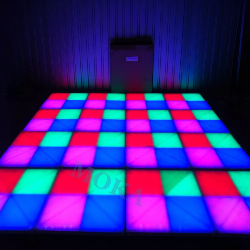 MOKA SFX 24 Square Meter 1Mx1M Dance LED Floor DMX512 LED Wedding Dance Floor LED Display LED Screen for Wedding Party