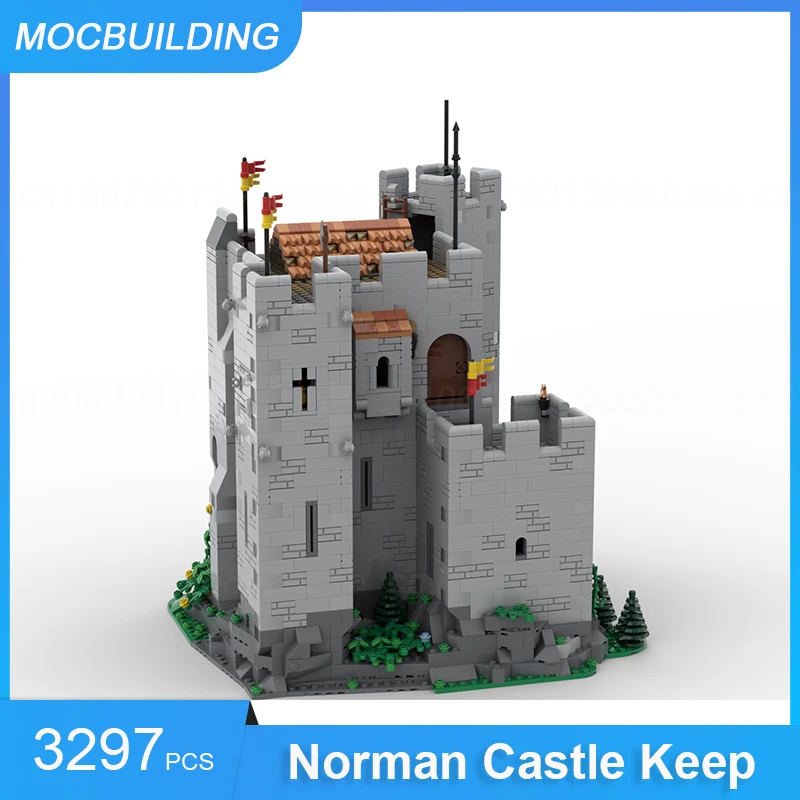 MOC Building Blocks Norman Castle Keep Model DIY Assemble Bricks Architecture Educational Creative Collection Toys Gifts 3297PCS