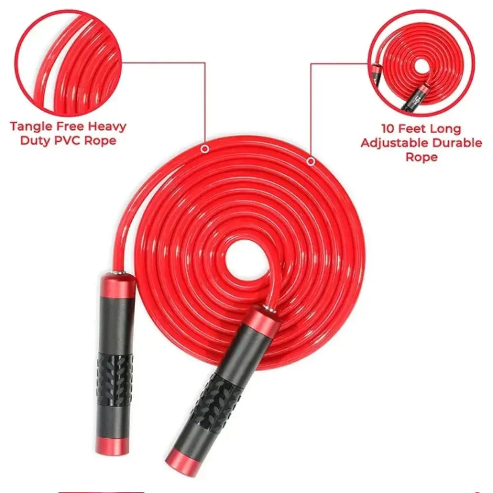 Aluminum Alloy Weight-bearing Jump Rope 300cm Length Heavy Cable Weighted Jump Rope Ball Bearing Handles Speed Skipping Rope