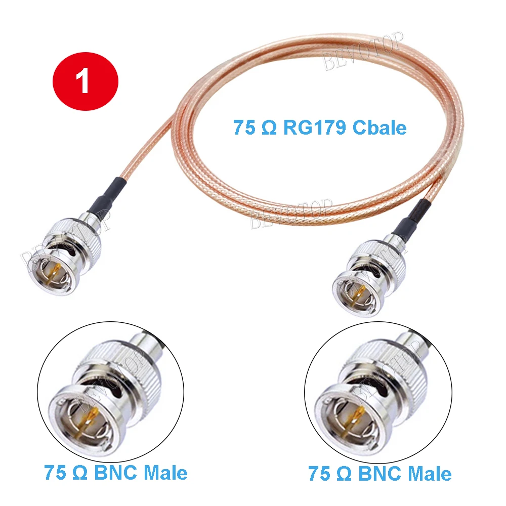 75 Ohm RG179 Pigtail Cable BNC Male Straight Right angle To BNC Male Female for HD-SDI 3G-SDI Vedio CCTV Camera Camcorder RF