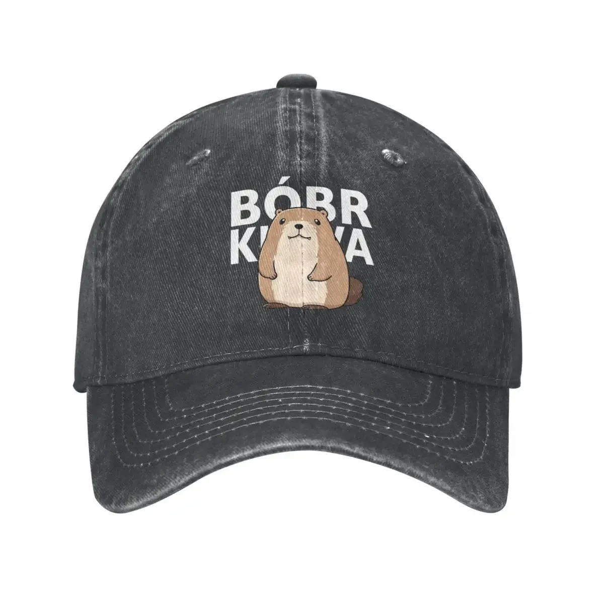 Baseball Caps Funny Bobr Meme Cute Beaver Merchandise Unisex Style Vintage Distressed Washed Headwear Adjustable Cap