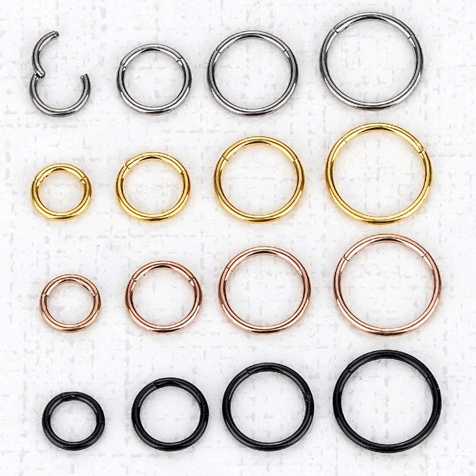 

1Pc 316L Stainless Steel Nose Ring Septum Piercing Nose Clip Hoop For Women Men Ear Cartilage Pircing Earring HelixCliker Ring